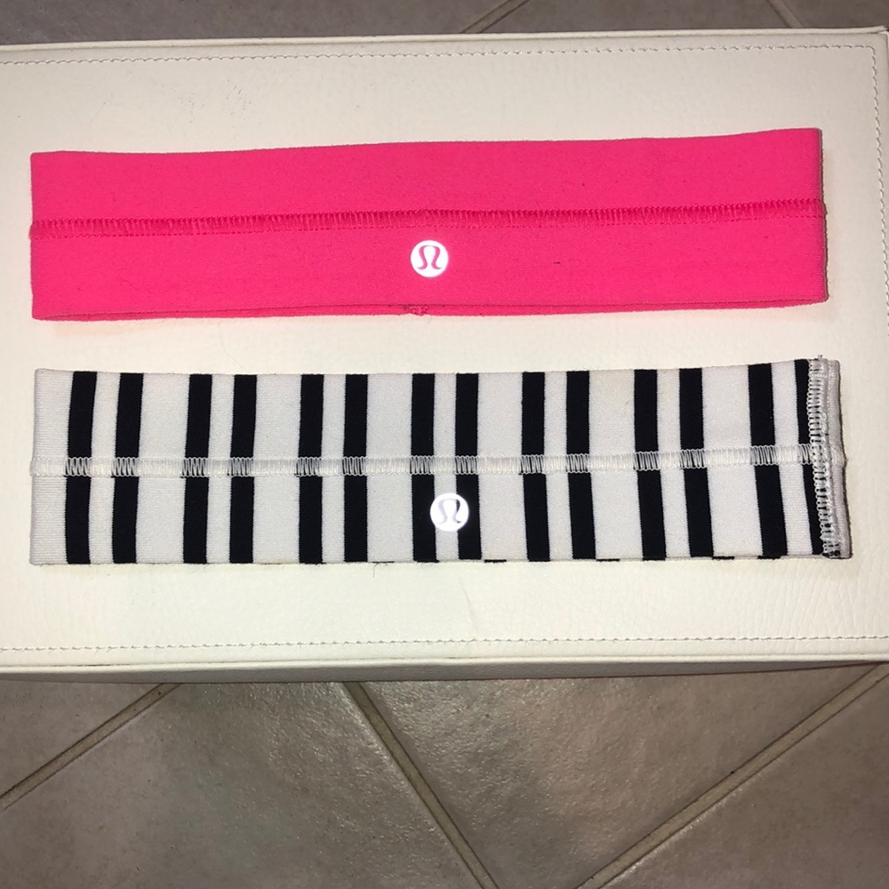 lulu lemon headbands- set of 2!